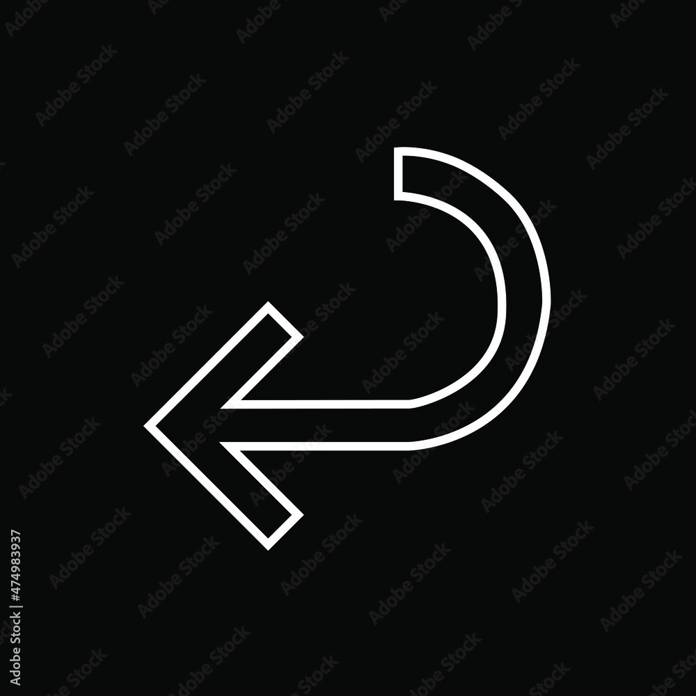 Arrow Icon. Arrow icon symbol in trendy flat style. Arrow icon image, Arrow icon illustration isolated on black background