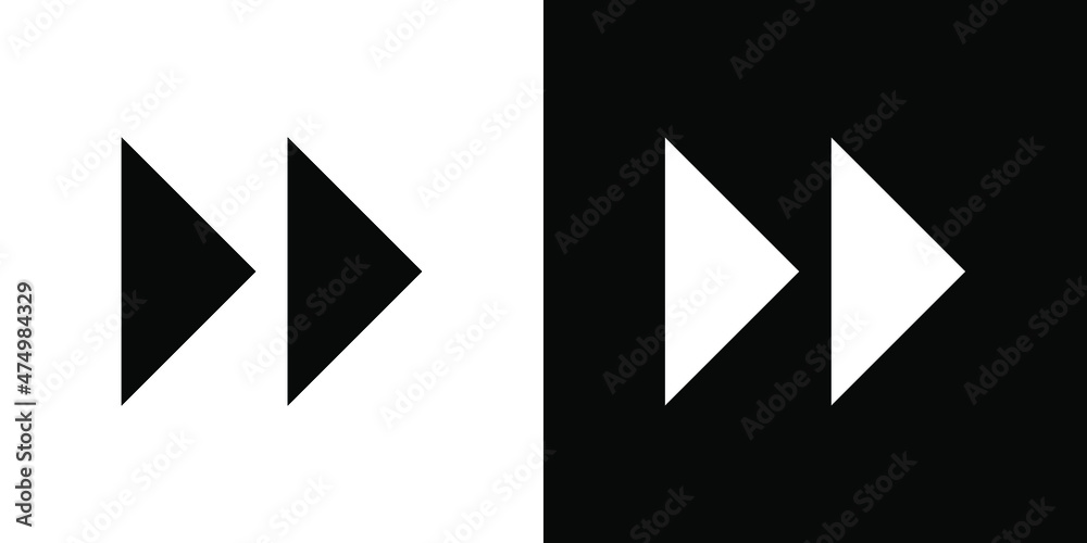 Right arrow icon. Next icon sign symbol in trendy flat style. Arrow vector icon illustration isolated on white and black background Right arrow icon. Next icon sign symbol in trendy flat style. Arrow vector icon illustration isolated on white and black background