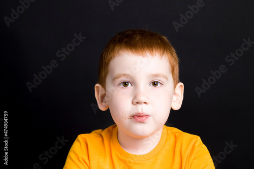 Slika na platnu portrait of a child with red hair