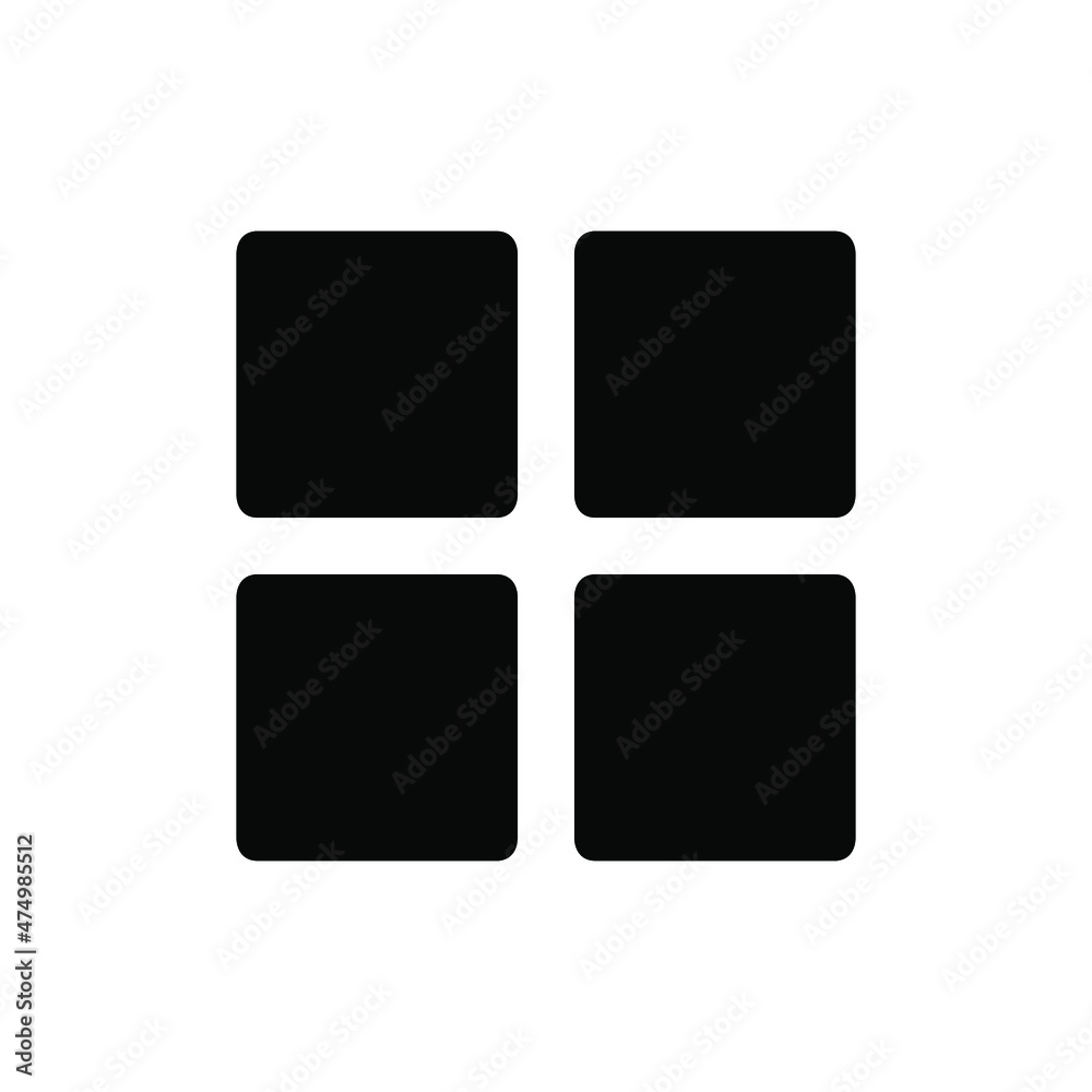 Vector navigation menu UI icon. Four squares icon. Signs and symbols collection icon for web site design, logo, app, UI isolated on white background Vector navigation menu UI icon. Four squares icon. Signs and symbols collection icon for web site design, logo, app, UI isolated on white background