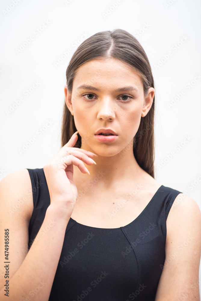 Young woman test model snap shoot Young woman test model snap shoot