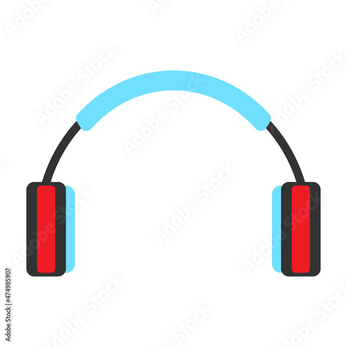 Headphones icon on white background