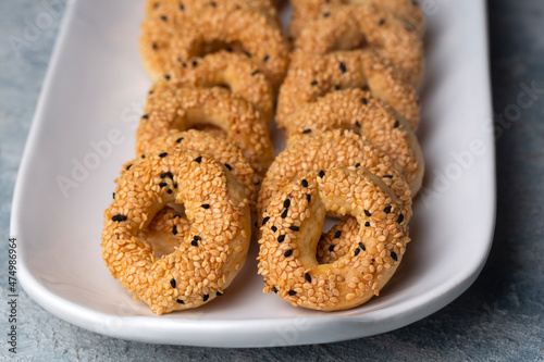 Turkish Bagel with sesame s...