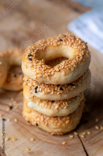 Turkish Bagel with sesame s...