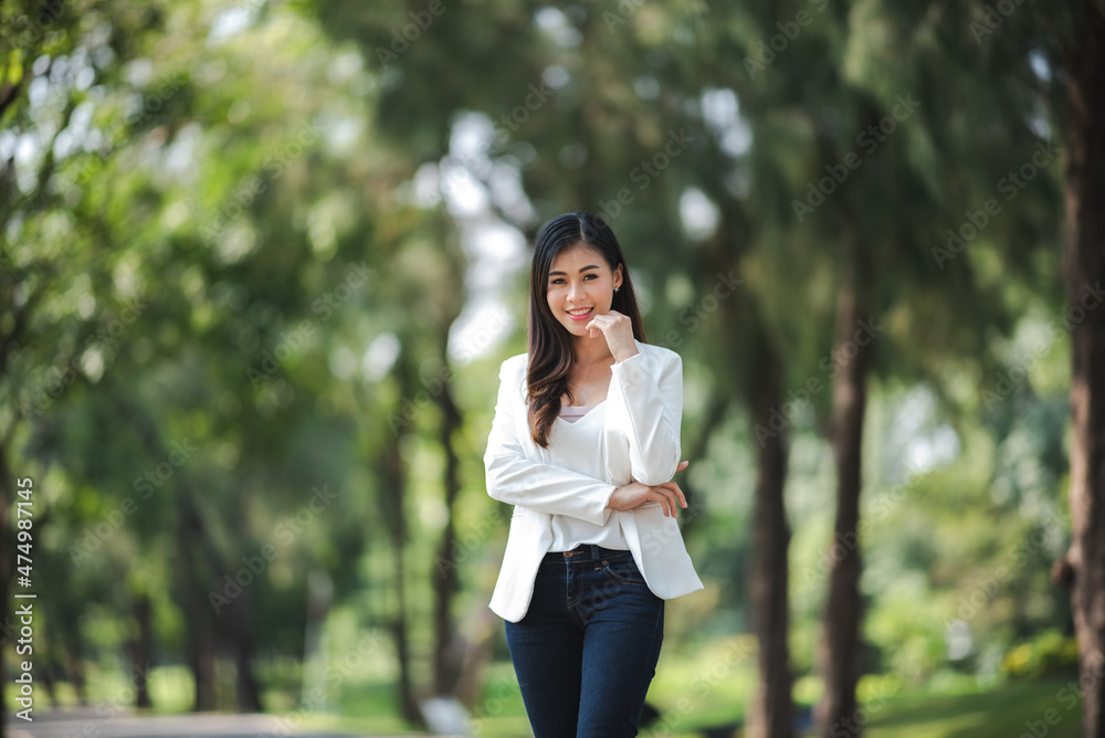 young Asian business woman are smiling and happy lifestyle, outdoor beautiful pretty portrait young Asian business woman are smiling and happy lifestyle, outdoor beautiful pretty portrait