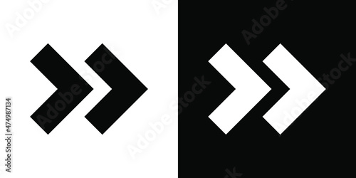 Free Download Right arrow icon. Next icon sign symbol in trendy flat style. Right arrow vector icon illustration isolated on white and black background - GFXLoad