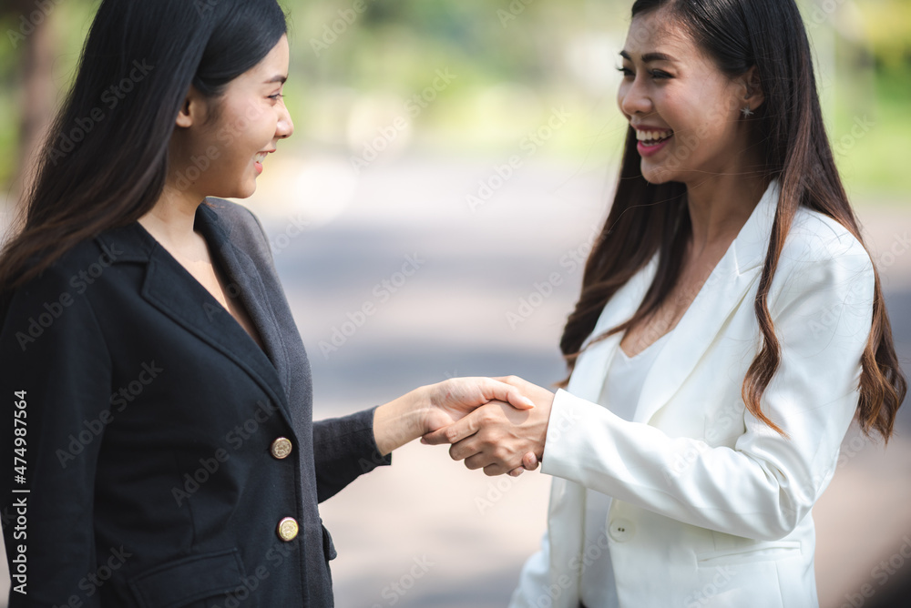 young Asian business woman are smiling and happy lifestyle, outdoor beautiful pretty portrait young Asian business woman are smiling and happy lifestyle, outdoor beautiful pretty portrait