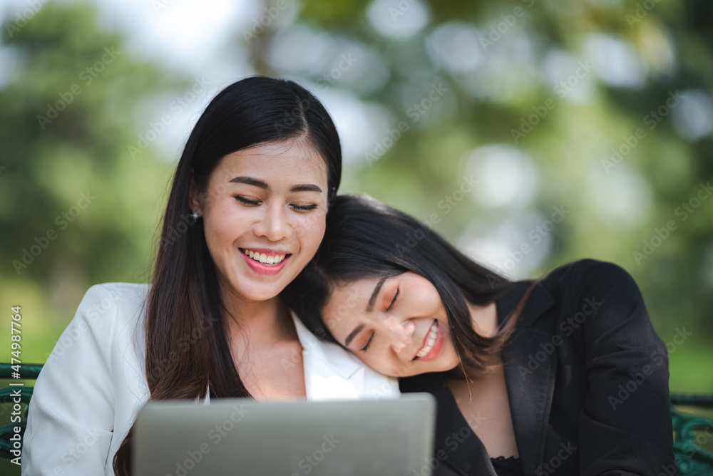 LGBT people concept, Lesbian Asian woman person are happy together lifestyle LGBT people concept, Lesbian Asian woman person are happy together lifestyle