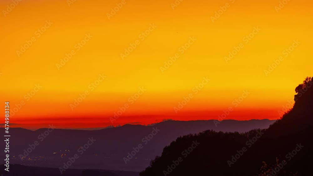 Tavertet mountains sunset timelpase in spain Tavertet mountains sunset timelpase in spain