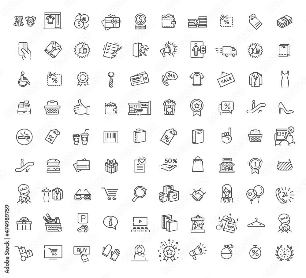 Outline icon collection - Black Friday Big Sale