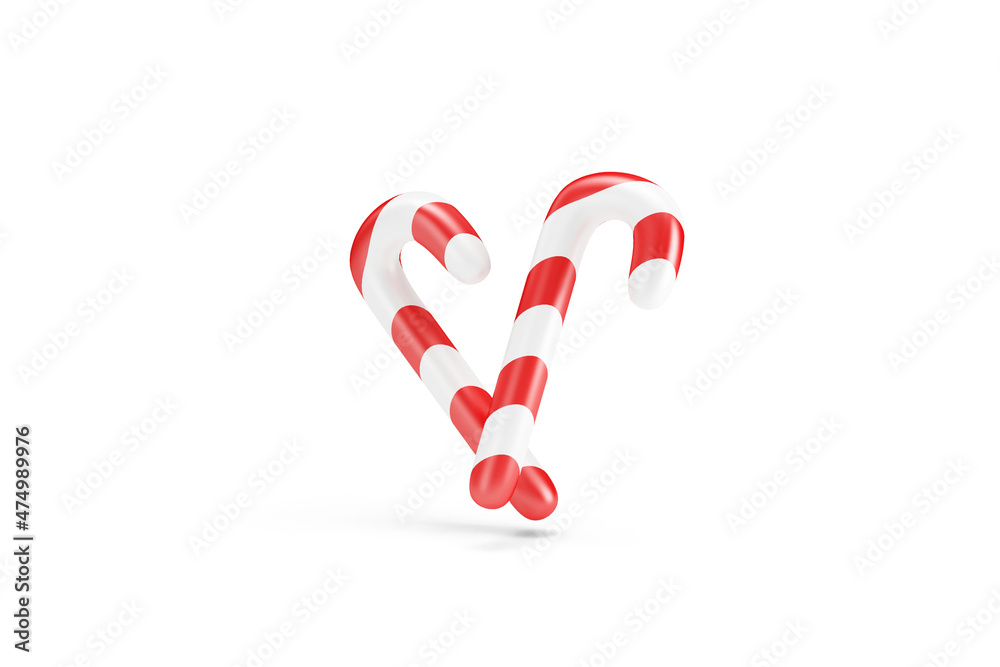 Fototapeta premium Christmas Candy on white background