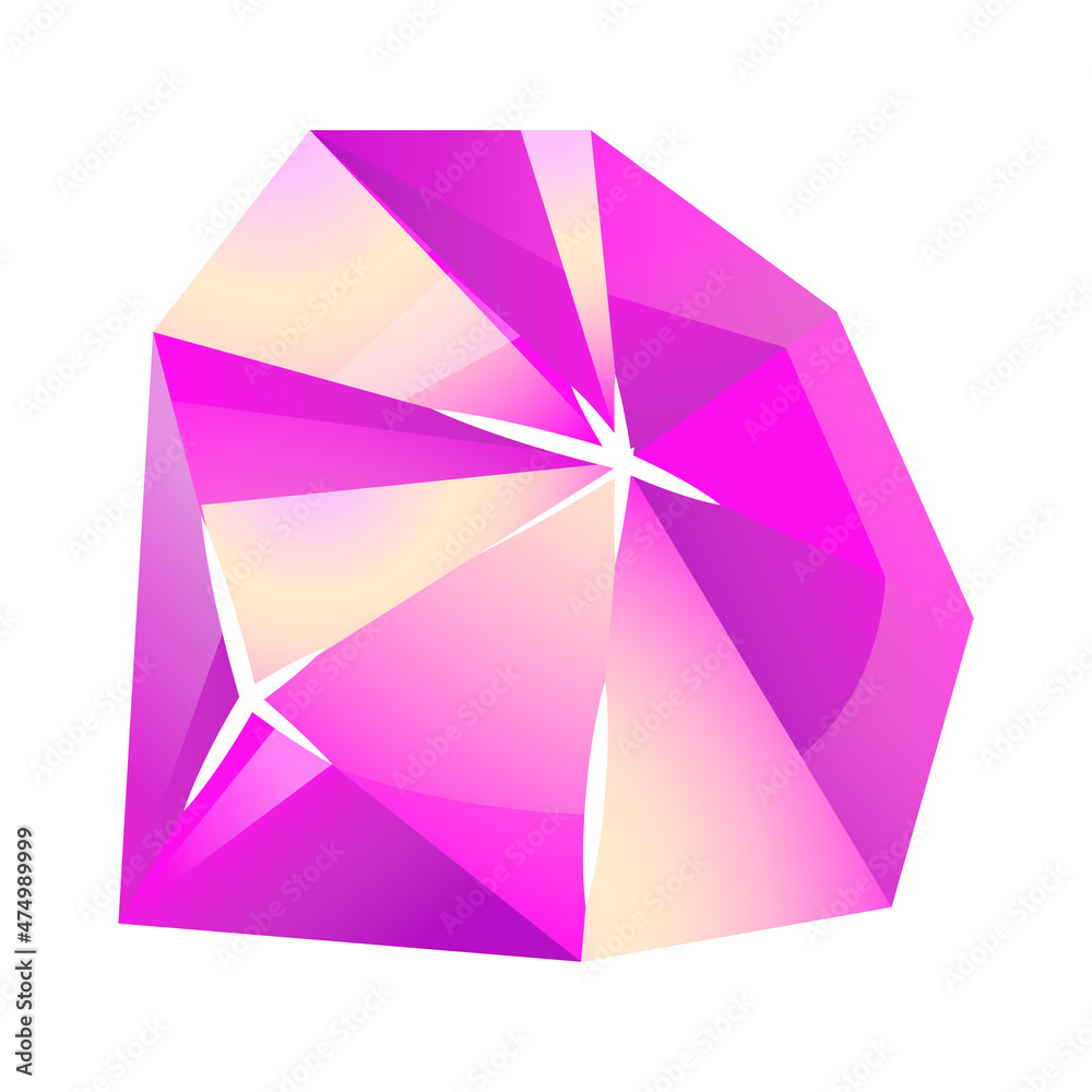Crystal game. JEWELRY, lilac diamond, GUI decorations. Jewelry stone cartoon vector isolated on white background Crystal game. JEWELRY, lilac diamond, GUI decorations. Jewelry stone cartoon vector isolated on white background