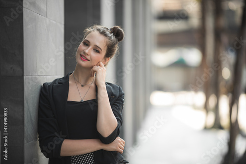business woman person at of...