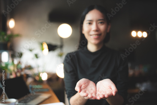 business woman person at of...