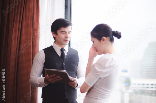 business partner with man a...