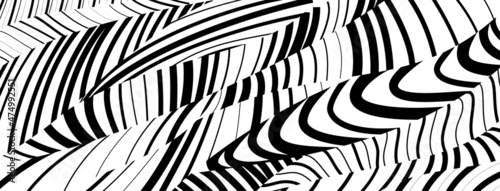 Abstract background of groups of lines in black and white colors