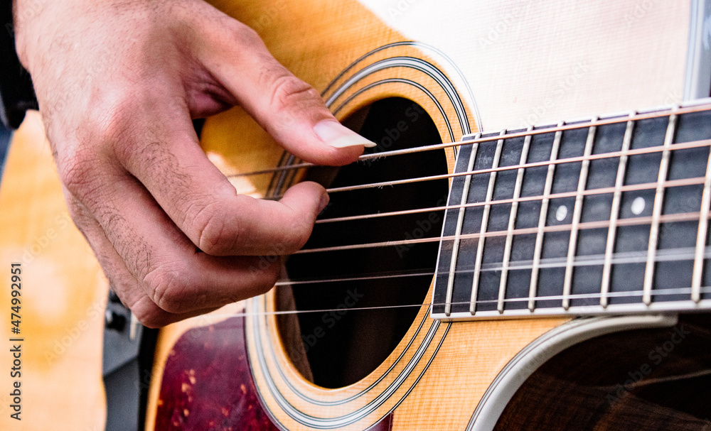 Fototapeta premium close up of a guitar