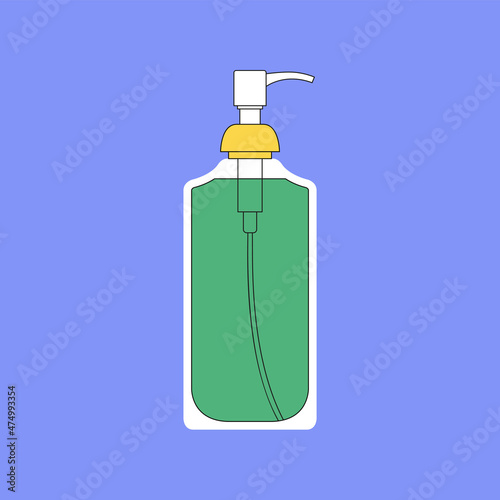 Vector illustration of cleansing gel. Beauty product and shopping. Korean cosmetic. Can be used as illustration in magazine, banner, social media, highlights, typographic design. Skin care concept