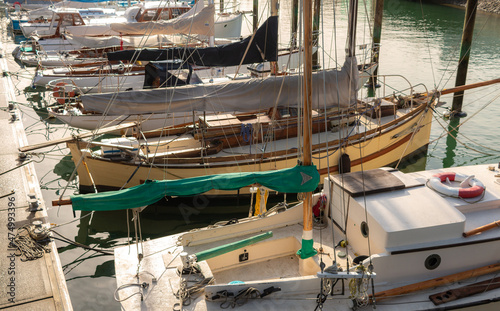Yachts in moored in Marina
