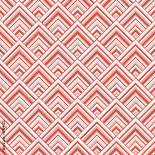Seamless background for your designs. Modern vector red and white ornament. Geometric abstract pattern