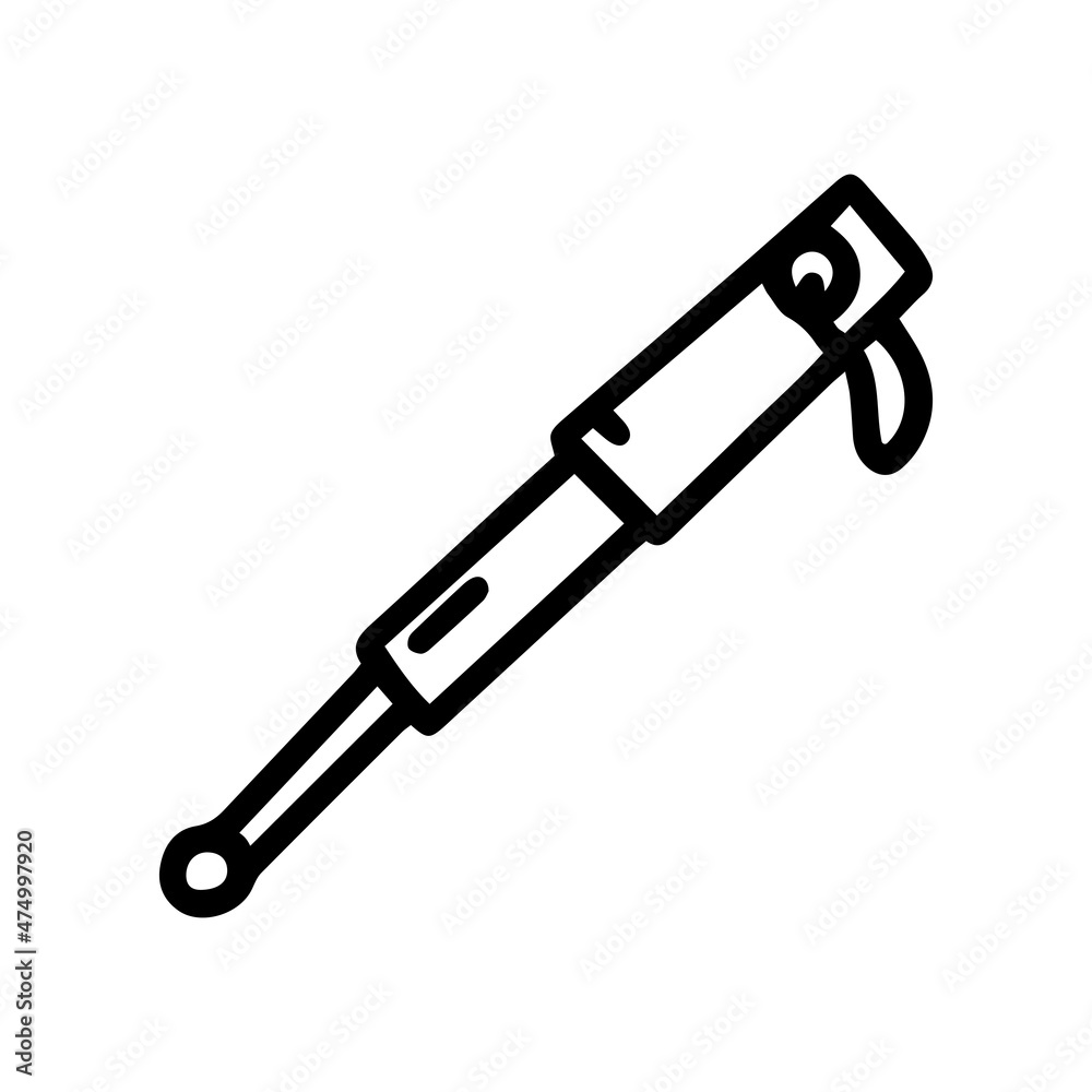 telescopic baton line vector doodle simple icon telescopic baton line vector doodle simple icon