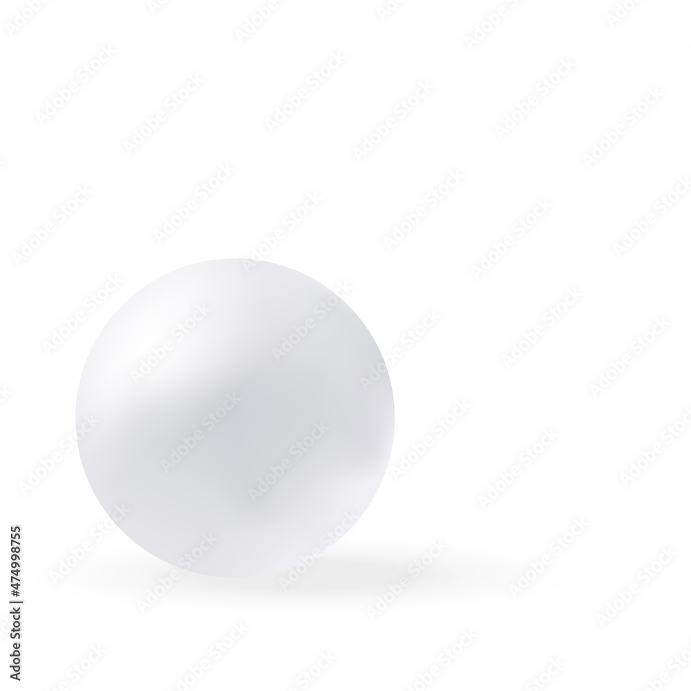 Fototapeta premium Gray sphere. Round ball. Abstract vector geomeiric figure. eps 10