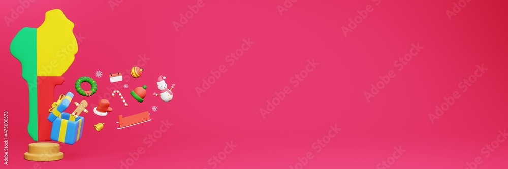 3d rendering of christmas new year celebration in Benin for web cover and social media 3d rendering of christmas new year celebration in Benin for web cover and social media