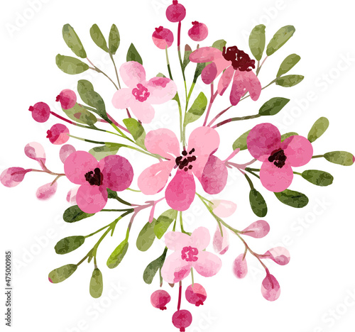 Fototapeta Naklejka Na Ścianę i Meble -  Watercolor Floral Ornament