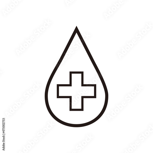 blood donation needed line icon on white background