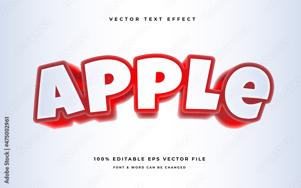 premium apple editable text effect