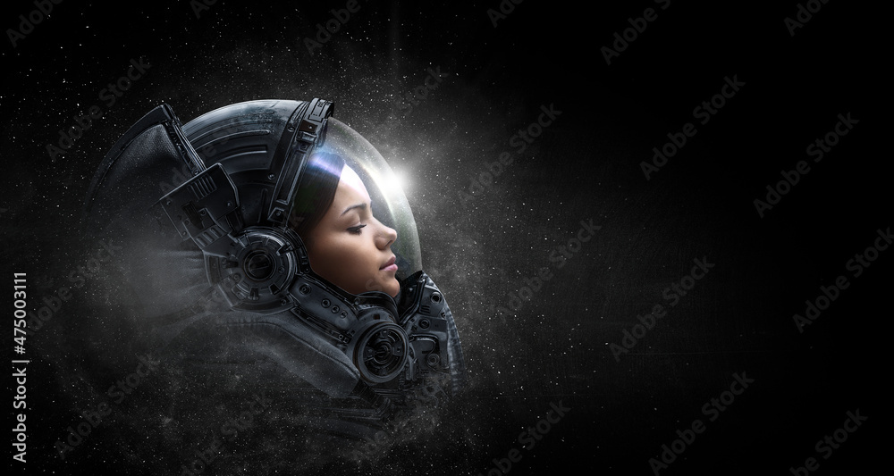 Astronaut and space exploration theme. Astronaut and space exploration theme.