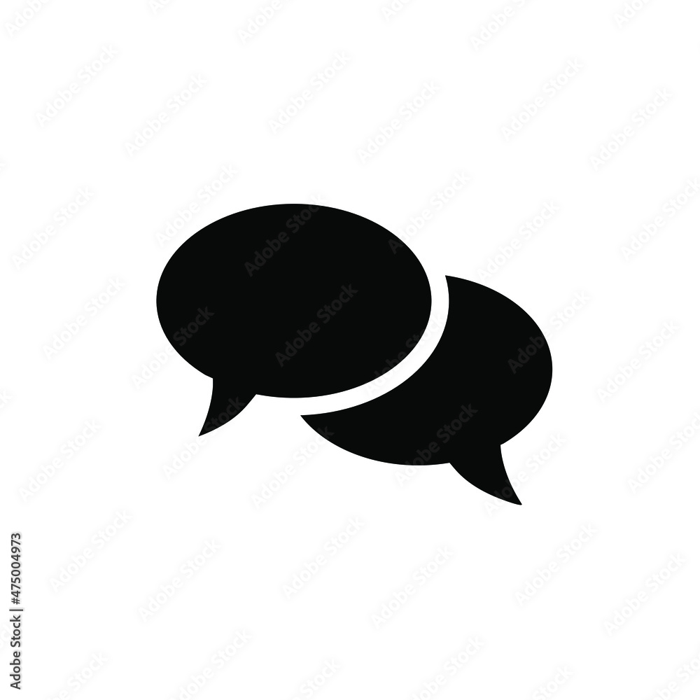 Speech bubbles Icon, flat design style. Vector chat icon for design, websites, app, UI. Speech bubbles icon illustration on white background