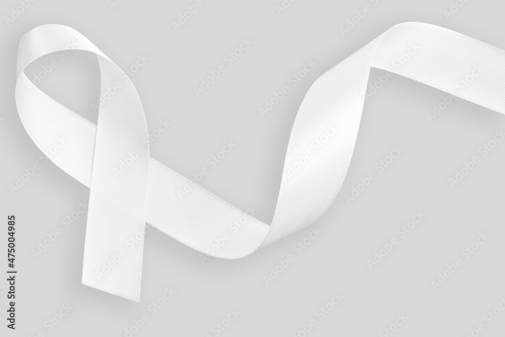 Premium Photo  White january, mental health awareness campaign. white  ribbon.