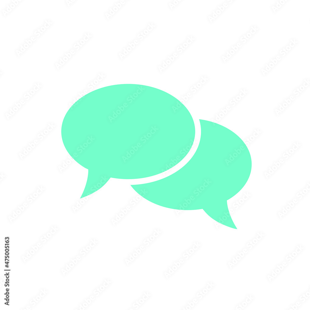 Speech bubbles Icon, flat design style. Vector chat icon for design, websites, app, UI. Speech bubbles icon illustration on white background Speech bubbles Icon, flat design style. Vector chat icon for design, websites, app, UI. Speech bubbles icon illustration on white background