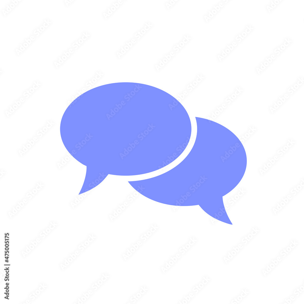 Speech bubbles Icon, flat design style. Vector chat icon for design, websites, app, UI. Speech bubbles icon illustration on white background Speech bubbles Icon, flat design style. Vector chat icon for design, websites, app, UI. Speech bubbles icon illustration on white background