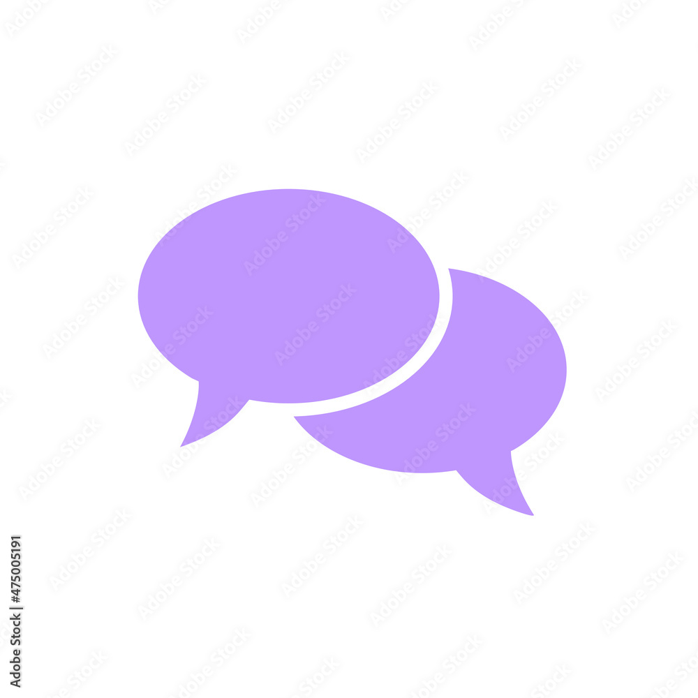Speech bubbles Icon, flat design style. Vector chat icon for design, websites, app, UI. Speech bubbles icon illustration on white background Speech bubbles Icon, flat design style. Vector chat icon for design, websites, app, UI. Speech bubbles icon illustration on white background