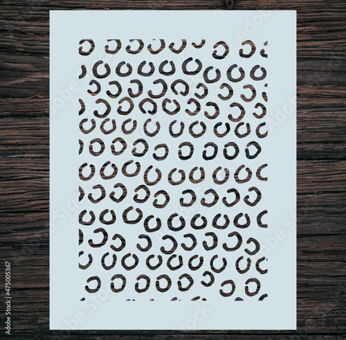 Geometric Pattern Stencil Vector Illustration