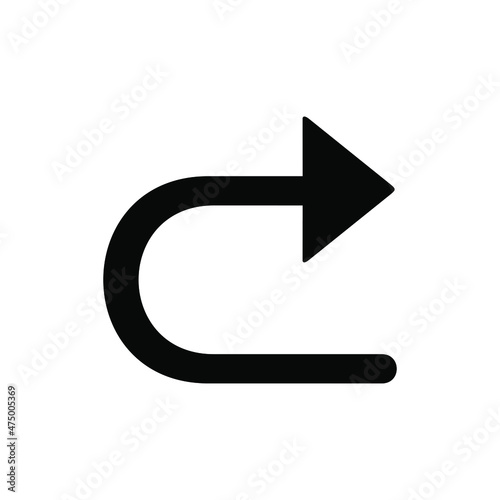 U Turn Icon - Vector, Sign and symbol for web site design, logo, app, UI isolated on white background