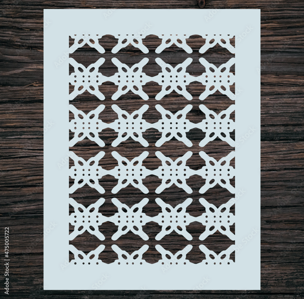 Geometric Pattern Stencil Vector Illustration Stock Vector Adobe Stock