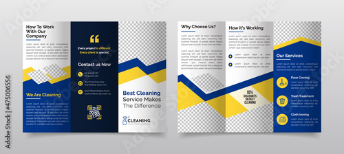 Trifold Brochure for Cleaning Services Company