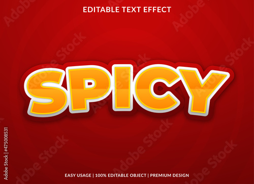 spicy text effect template with bold and modern style use for business brand and lo