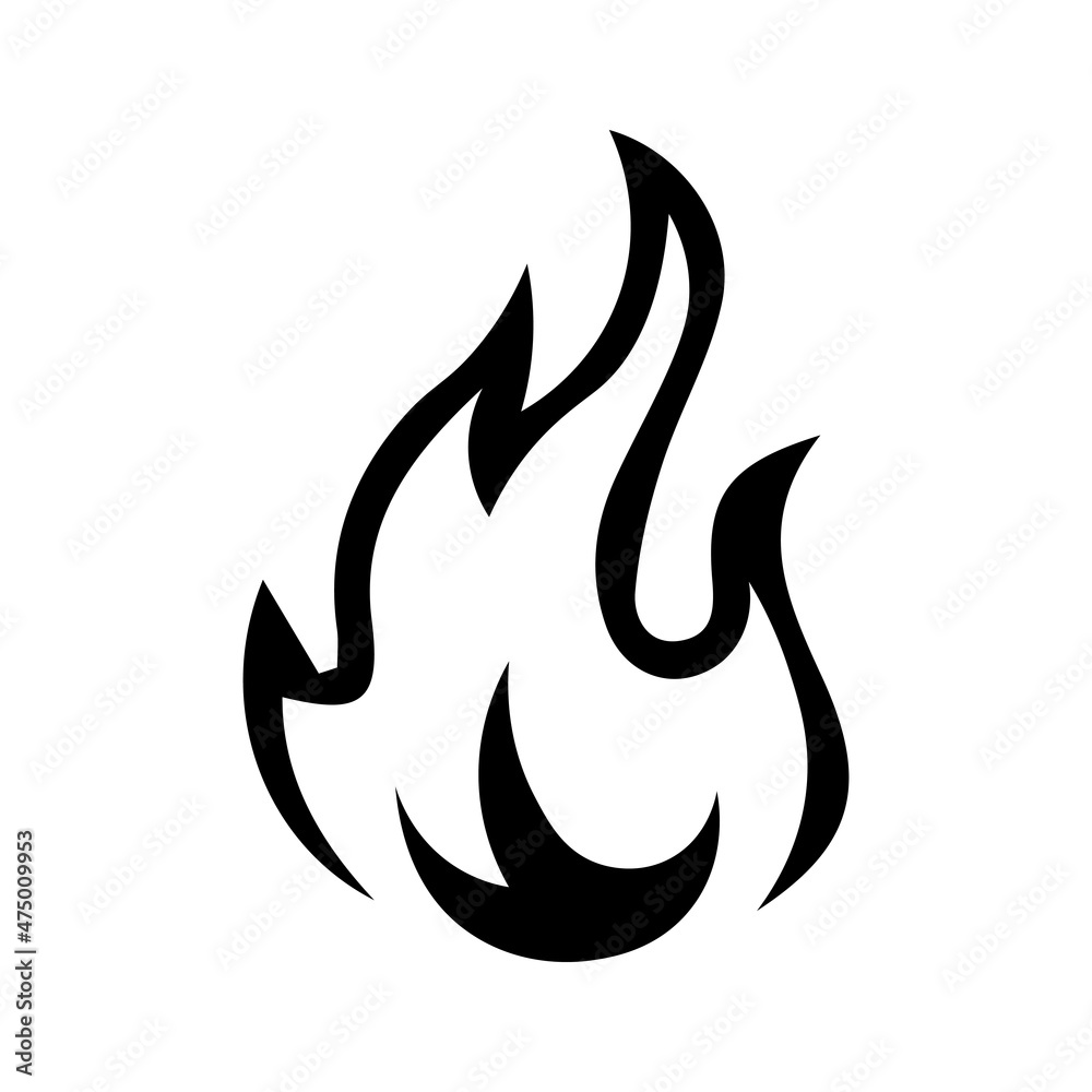 Fire flame icon. Black icon isolated. Fire flame silhouette. Simple icon for your web site design, app, logo, UI. Vector illustration. Fire flame icon. Black icon isolated. Fire flame silhouette. Simple icon for your web site design, app, logo, UI. Vector illustration.