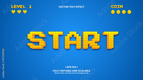 Start 3d Text Effect with Pixel Style