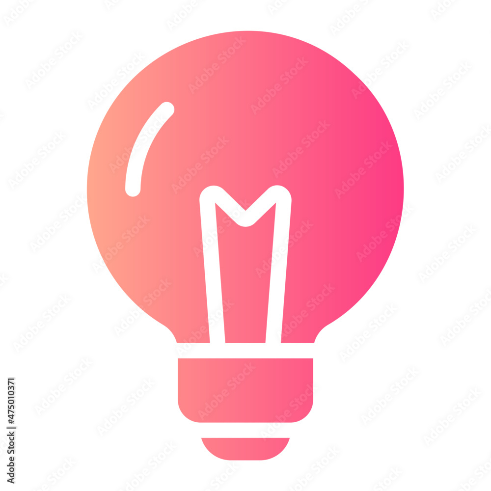 light bulb gradient icon light bulb gradient icon