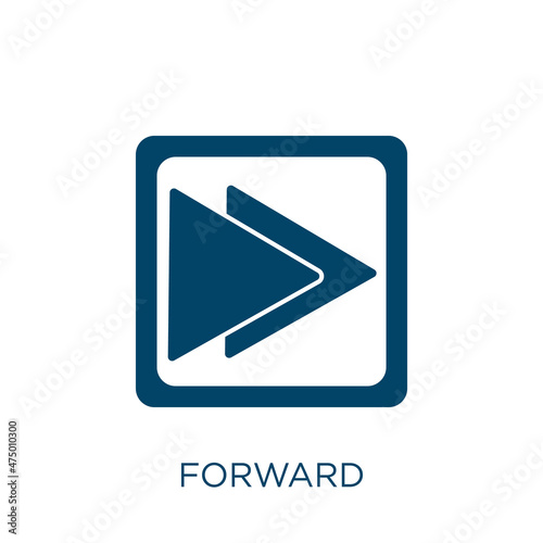 forward vector icon. up filled flat symbol for mobile concept and web design. Black play glyph icon. Isolated sign, logo illustration. Vector graphics.
