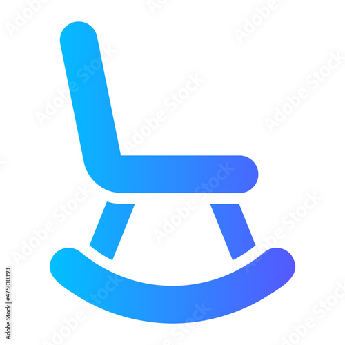 rocking chair gradient icon