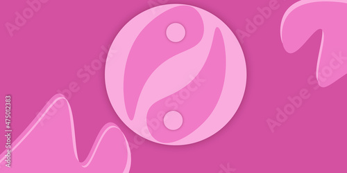 Geometric background with abstract waves. it seems that the liquid rises up ignoring the law of gravity. pink background, which is suitable for any image. abstract vector illustration.