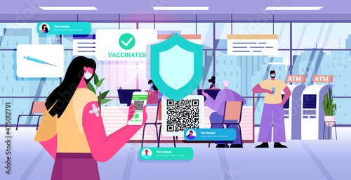 vaccinated businesspeople in masks business people after vaccine injection successful covid-19 vaccination concept