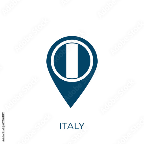 italy vector icon. italian filled flat symbol for mobile concept and web design. Black country glyph icon. Isolated sign, logo illustration. Vector graphics.