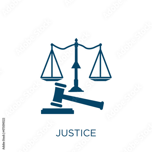 justice vector icon. legal filled flat symbol for mobile concept and web design. Black law glyph icon. Isolated sign, logo illustration. Vector graphics.